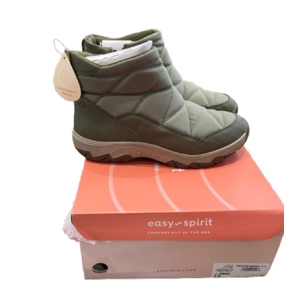 Easy Spirit Women's Quilted Winter Boots - Olive - Picture 1 of 13